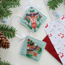 Kit de broderie avec perles - Abris Art - Humeur festive