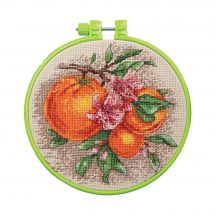 Kit broderie point de croix avec tambour - Abris Art - Notes d'agrumes