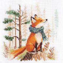 Kit broderie point de croix - Alisa - Histoires de la forêt - Renard