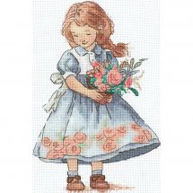 Kit broderie point de croix - Andriana - Fille du printemps