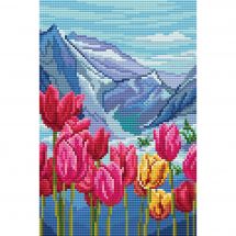 Kit de broderie Diamant - Collection d'Art - Tulipes