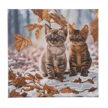 Kit de broderie Diamant sur châssis - Crystal Art D.I.Y - Chatons d'Automne