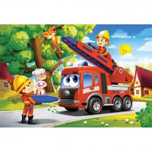 Puzzle enfant - Castorland - Les pompiers secouristes - 40 pièces