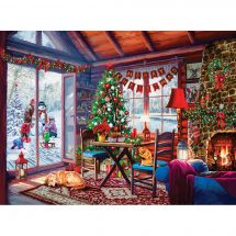 Puzzle  - Castorland - Cottage de Noël - 2000 pièces