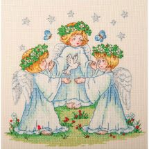 Kit broderie point de croix - Charivna Mit - Les trois anges