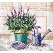 Kit broderie point de croix - Charivna Mit - Croquis de lilas