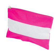 Support à broder - LMC - Trousse fuchsia blanche