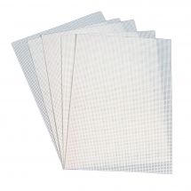 Toile à broder en coupon - LMC - Lot de 5 toiles PVC écru 7