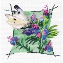 Kit broderie point de croix - Oven - Papillon