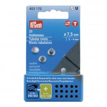 Oeillets et rivets - Prym - Rivets tubulaires laiton inoxydable - 7.5 mm