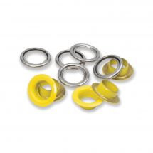 Oeillets et rivets - Prym - 20 oeillets avec rondelles jaunes - 11 mm