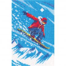 Kit broderie point de croix - RTO - Surfeur des neiges