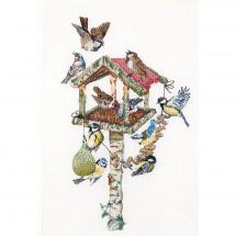 Kit broderie point de croix - Thea Gouverneur - Mangeoire à oiseaux