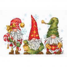 Kit broderie point de croix - Riolis - Joyeux gnomes