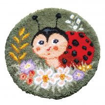 Kit de tapis point noué - Vervaco - La coccinelle